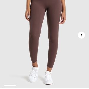 Whitney Simmons chocolate cherry ribbed leggings